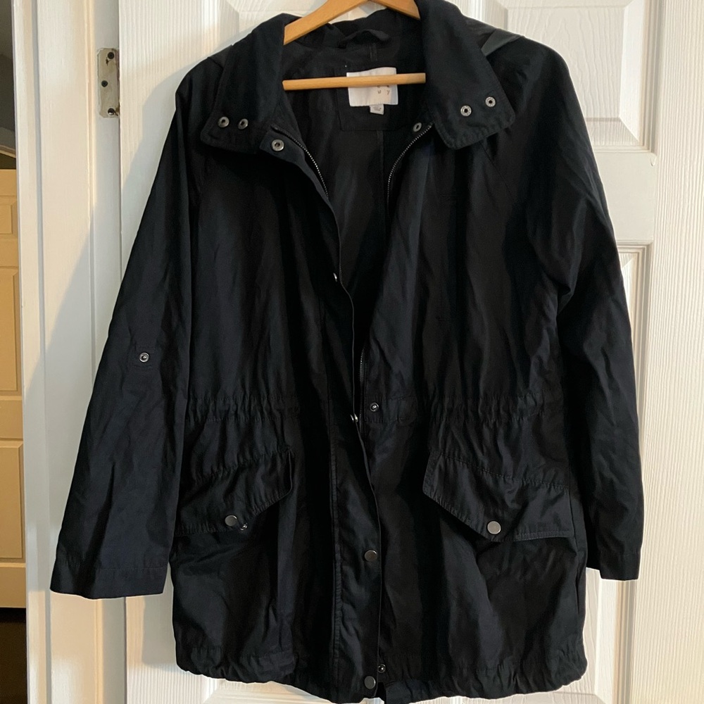 Women's Black Rain Jacket
